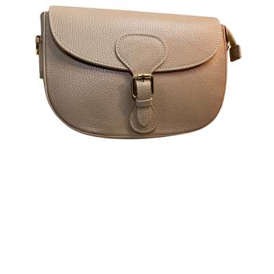 Flap bag with top zip - Flap crossbody leather bag - Beige crossbody bag - Women's soft crossbody bag - Messenger bag -
