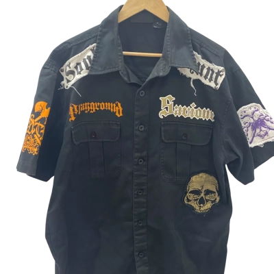 Raw Blue. Mens  Size XL Short Sleeve Shirt Black  