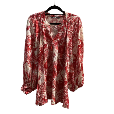 BNWT Katies Womens  Size 14 3/4 Sleeve Top Red / White  RRP $79.99