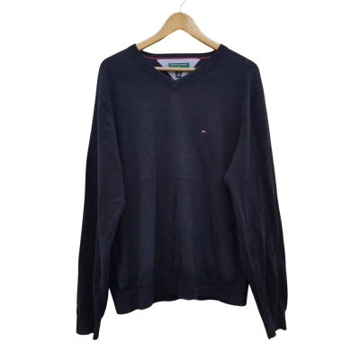 Tommy Hilfiger Mens Size L Long Sleeve Shirt Black (5)