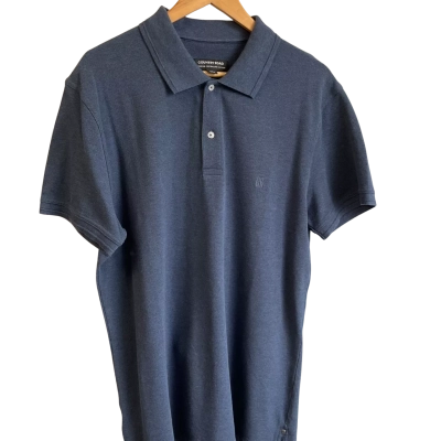 “Country Road” Mens  Size L -Short Sleeve Shirt- Navy Blue 
