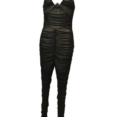 Pretty Little Thing Womens  Size 8 Jumpsuit Black  