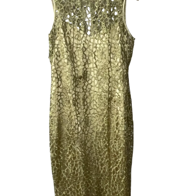 Montique Womens  Size 12 Midi Dress Gold 