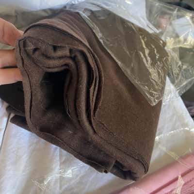 Chocolate Brown Stretch Fabric 160cm x 2.2m feels like wool 