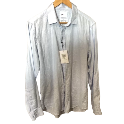 Yd. Womens  Size S Button Up Top Blue Linen