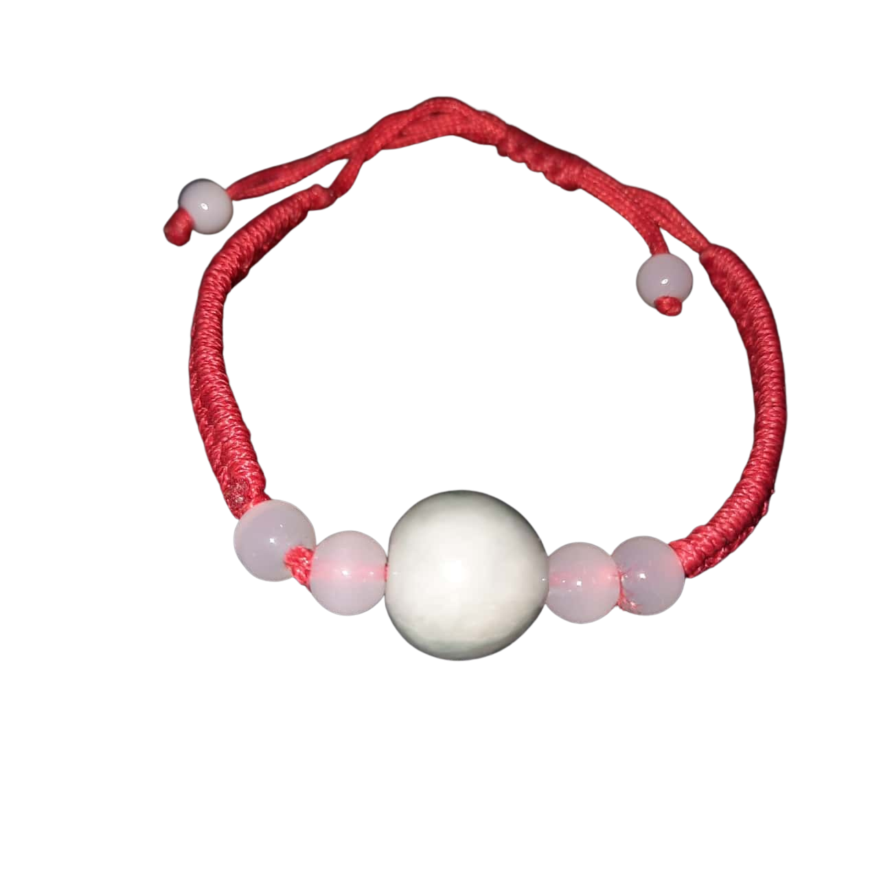 Jade Bracelet Trinket Red Woven Costume Jewellery Jade Ball Stone
