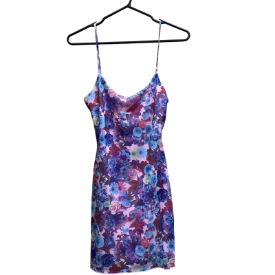 Luvalot Womens  Size 10 Bodycon Dress / Mini Dress / Shoestring Strap Dress Floral 