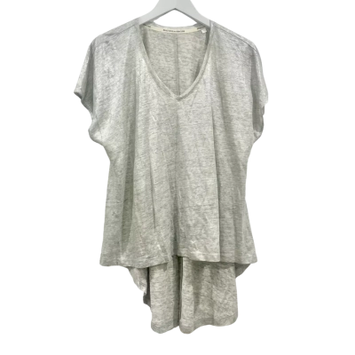 Sass & Bide Metallic Silver T-Shirt Size M/L