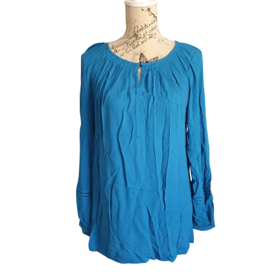 Blue Illusion Womens  Size XS Long Sleeve Top Blue BNWT