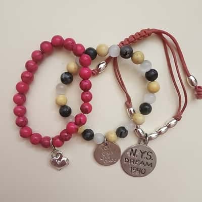 Cat Hammill Womens Beaded Bracelet Multicoloured / Silver Alloy Inspirational 