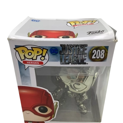 DC Justice League, The Flash (Gold Chrome), Funko Pop, #208, Vinyl Figurine               (CAB)