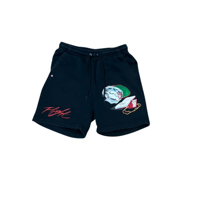 Retro Jordan Graphic Black Shorts Size M