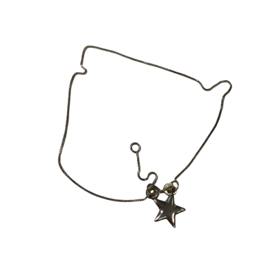 SS 925 Puff Heart Anklet