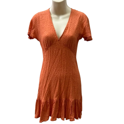 Kivari Size XXS Orange Polka Dot Dress