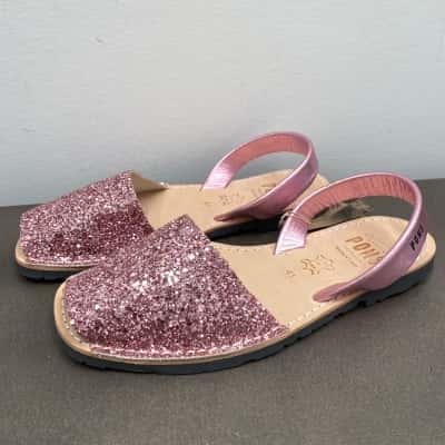 Pons Womens Glitter Sandals Size 41 Pink  
