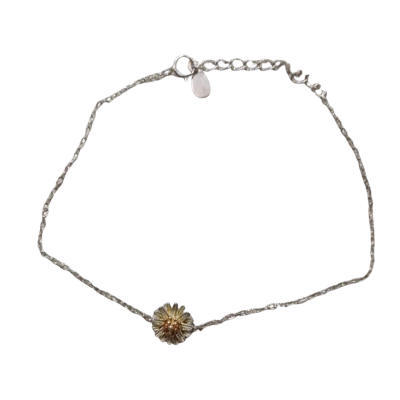  Women's Delicate Silver Flower Bracelet