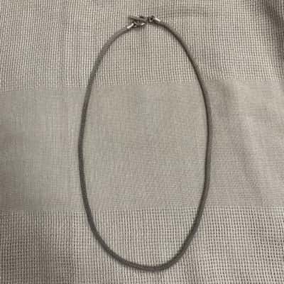  Womens 925 Silver Mesh Chain Necklace 