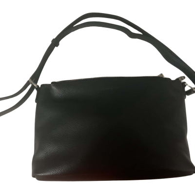 Beverly Hills Serenade Collection Black Leather Crossbody Bag