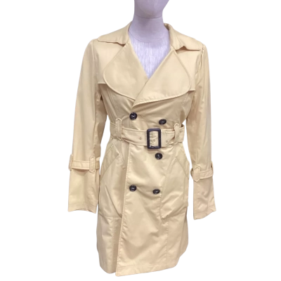 Sophisticated Women’s  Size 38 Trench Coat Yellow 
