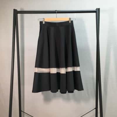  Womens Lavish Alice Size 8 A-Line Skirt Black  / Nude 