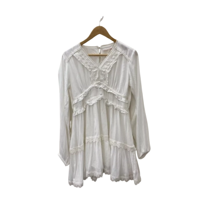 Forever New Everly Teen Lace Trim Dress Size 16 White