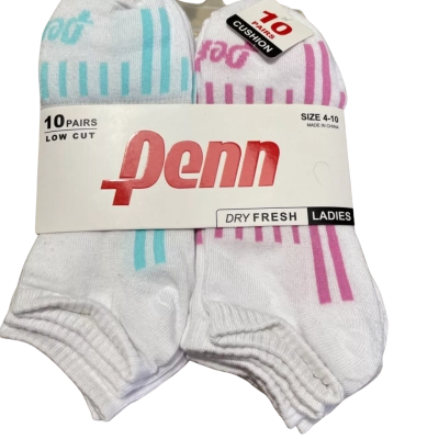  Women’s Penn 10 Pack Low Cut Socks - Brand New with Tags
