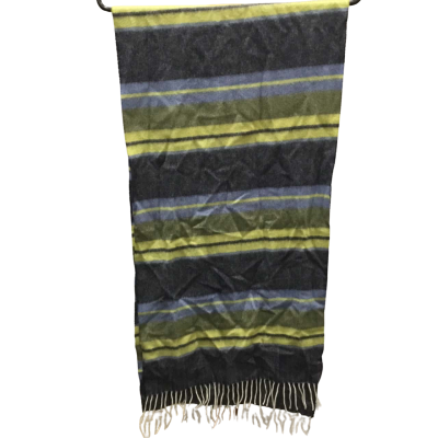  Ermenegildo Zhenga Yellow Striped Scarf  one Size