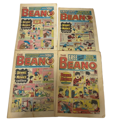 4 x The Beano Dennis the Menace 1980s