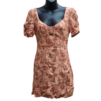 New With Tags KOOKAI 'Oriana' Coral Barbie Mini Dress in Size 38 / Aus 10
