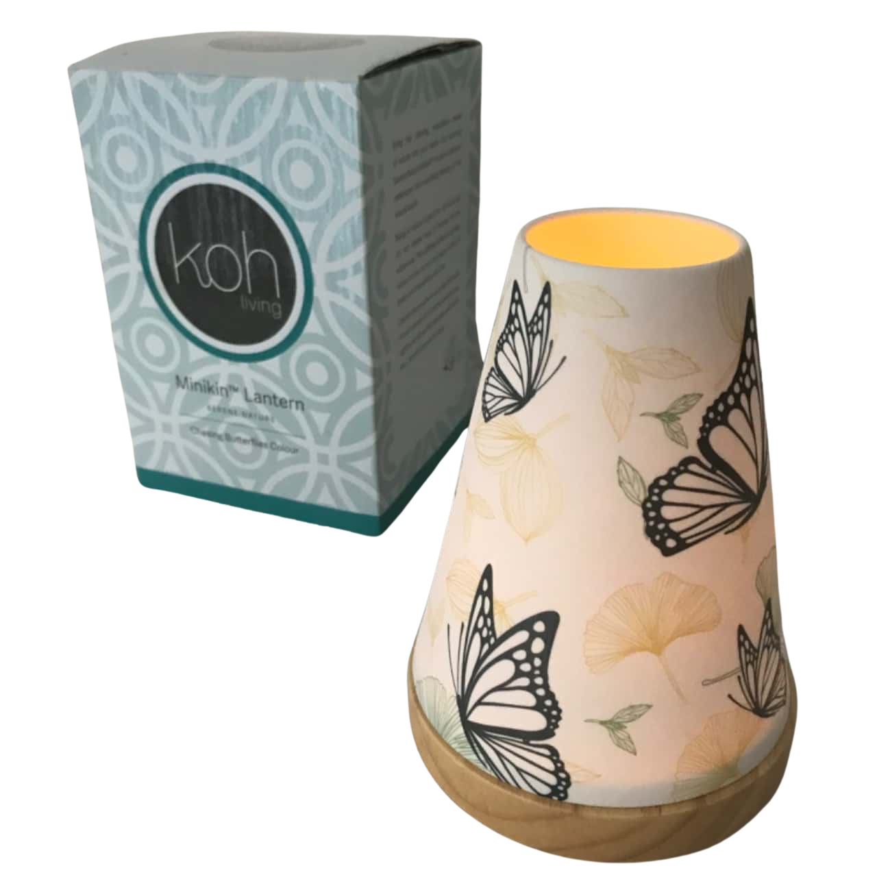 BNIB Koh Living Minikin Tealight Candle Lantern "Chasing Butterflies