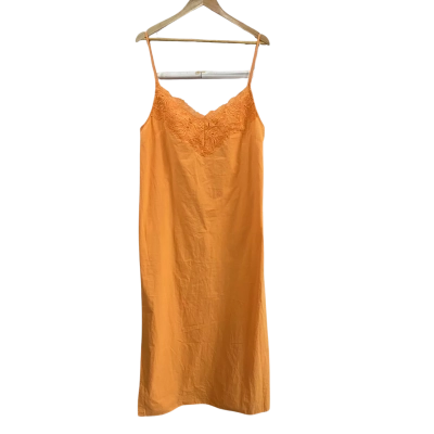 Camilla & Marc Womens  Size 12 Sable Lace Trim Midi Dress Persimmon 