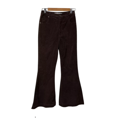 Bohemian Traders Womens Size 26 Dark Brown Cord Flared Pants (new)