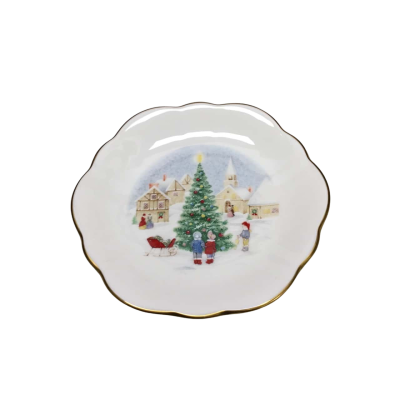 Mikasa “Merry Christmas” Bone China Plate With Gold Trim