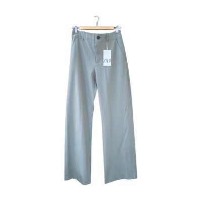 Zara Size XS Wide Leg Pants Grey BNWT