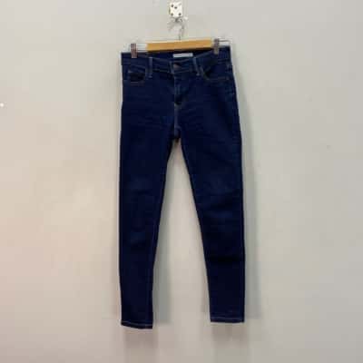 Levi Strauss & Co. Womens  Size 26 / S Cropped Super Skinny Jeans Blue 