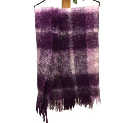 Vintage Regine Purple 100% Mohair Knee Throw Rug Made in Australia