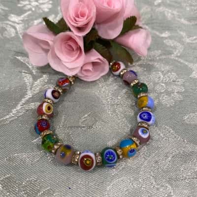  Womens Glass Of Venice Beaded Bracelet Multicoloured 