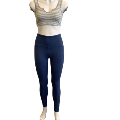 BNWT Lorna Jane Women's Size S Amy Winter Thermal Phone Pocket Legging Pebble Blue 