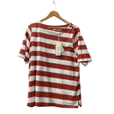 Taking Shape Womens  Size 12 Short Sleeve Top Red / White 