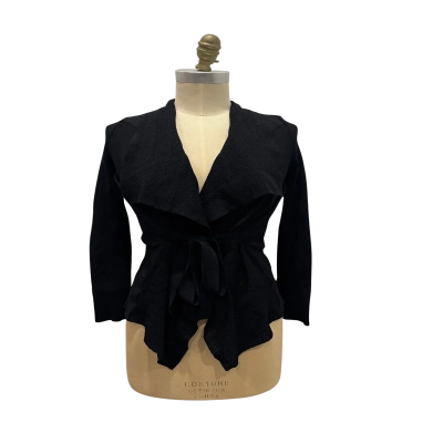 Scanlan Theodore Womens  Size Petite Cardigan Black  