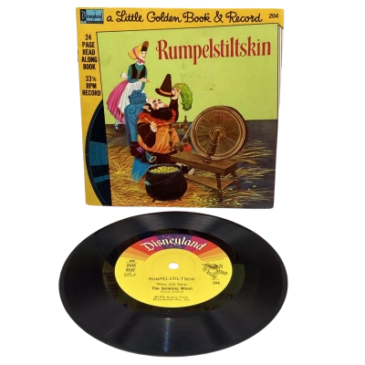 Vintage Walt Disney Rumpelstiltskin Record and Book 1970