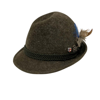 Vintage Alpine Austrian Hat Brown 