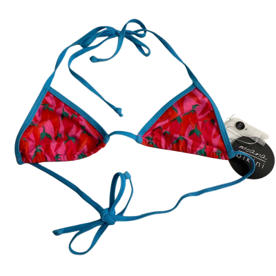  Womens  Moana Bikini Size M Chilli Crush 2Tone Triangle Bikini Top 