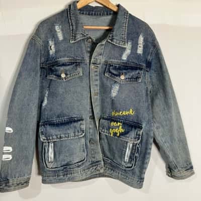 VINCENT VAN GOGH  Mens  Size L Denim Jacket Blue 