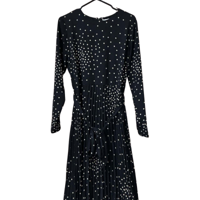 Warehouse Womens Size 16 Maxi Dress Black  / Polka Dot 