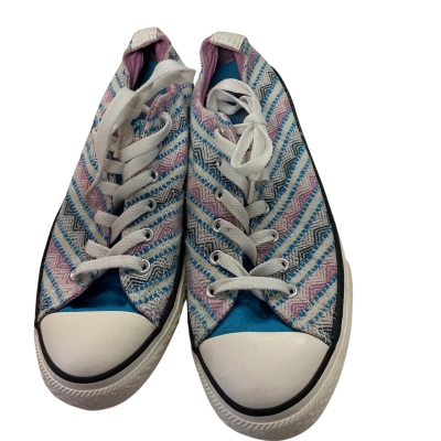 Converse Womens  Size 6 Sneakers Blue / Pattern / Pink  / White 