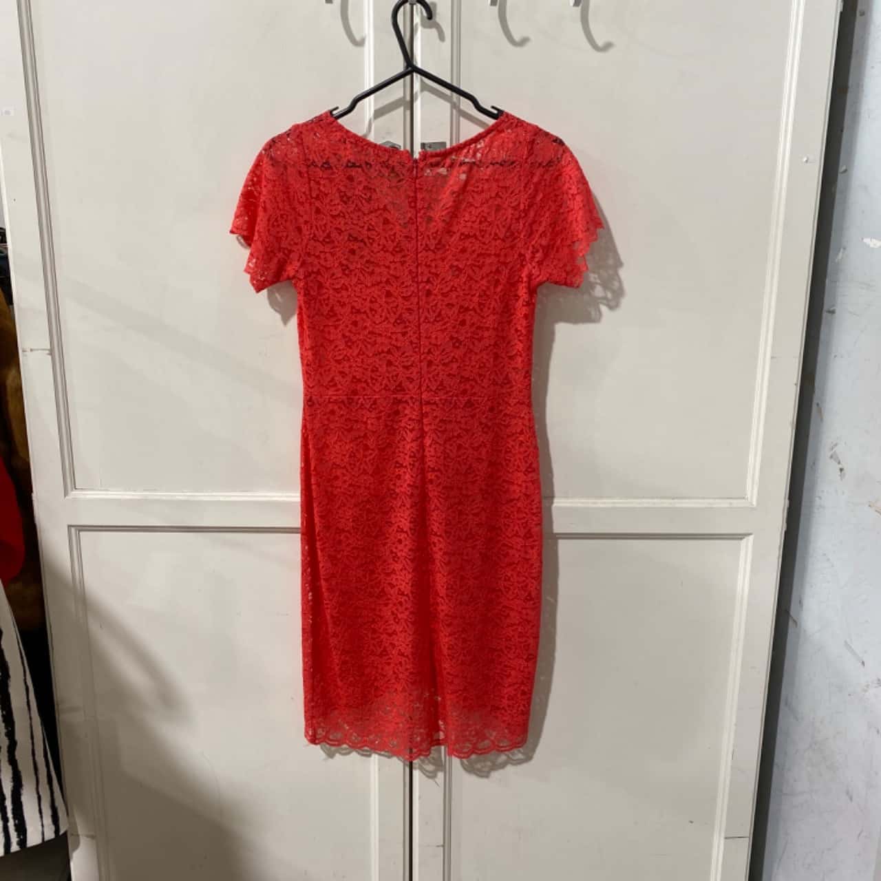 Very Very Womens Size 12 Short Sleeve Dress Orange (s)
