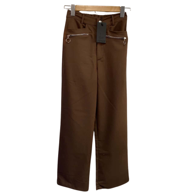 Ava & Ever Womens  Size 8 Straight Leg Pants Brown 