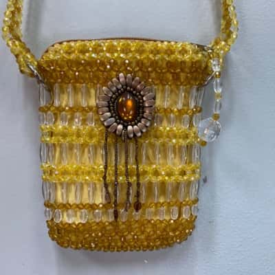 Handmade Beaded Womens Small Cross  Body Bag / Handbag 