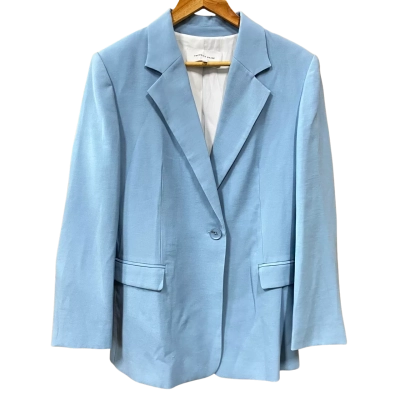 Veronika Maine Light Blue Tie-Back Blazer Jacket Size 12